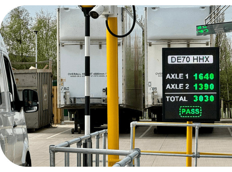 complete weigh bridge system for a multi-drop delivery parcel company